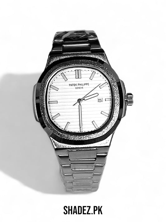 Patek Philippe Nautilus White Dial Stainless Steel Men’s Watch