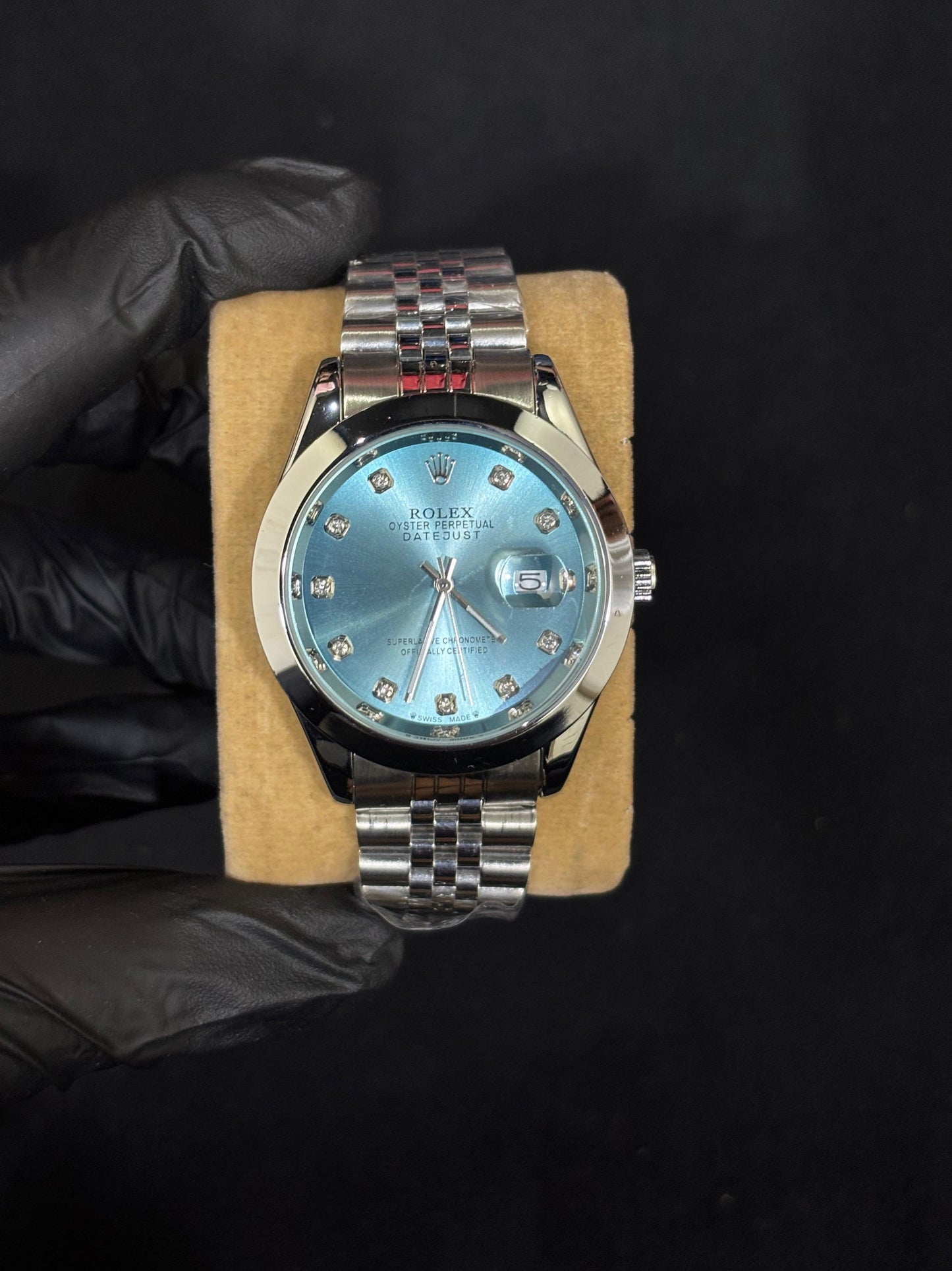 Rolex Datejust style Men's Watch - Silver Tiffon Dial