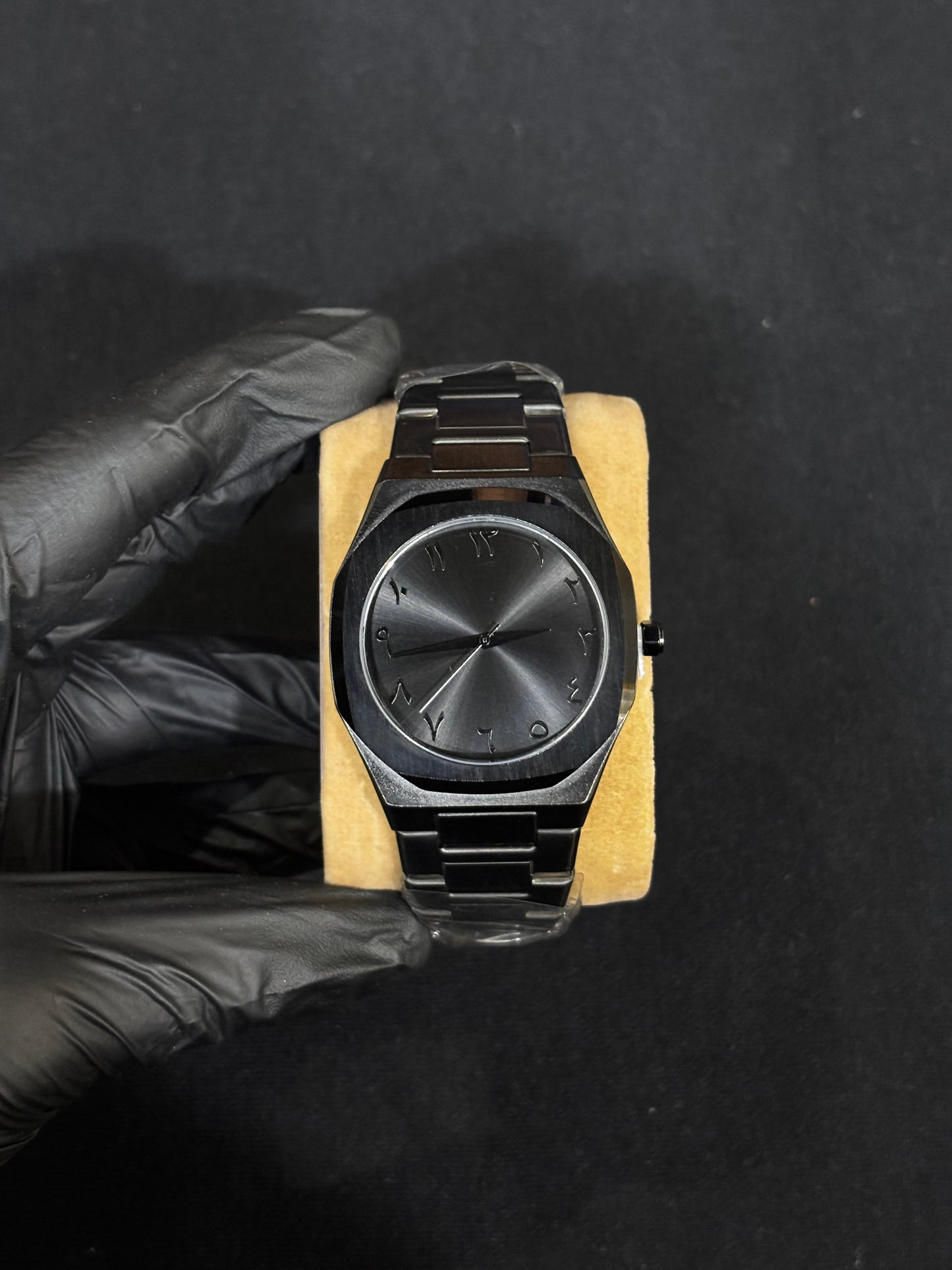 Black Arabic Stainless Steel Men’s Watch