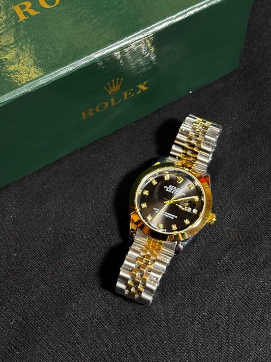 Rolex datejust Stainless steel Men's Watch - Black Dial