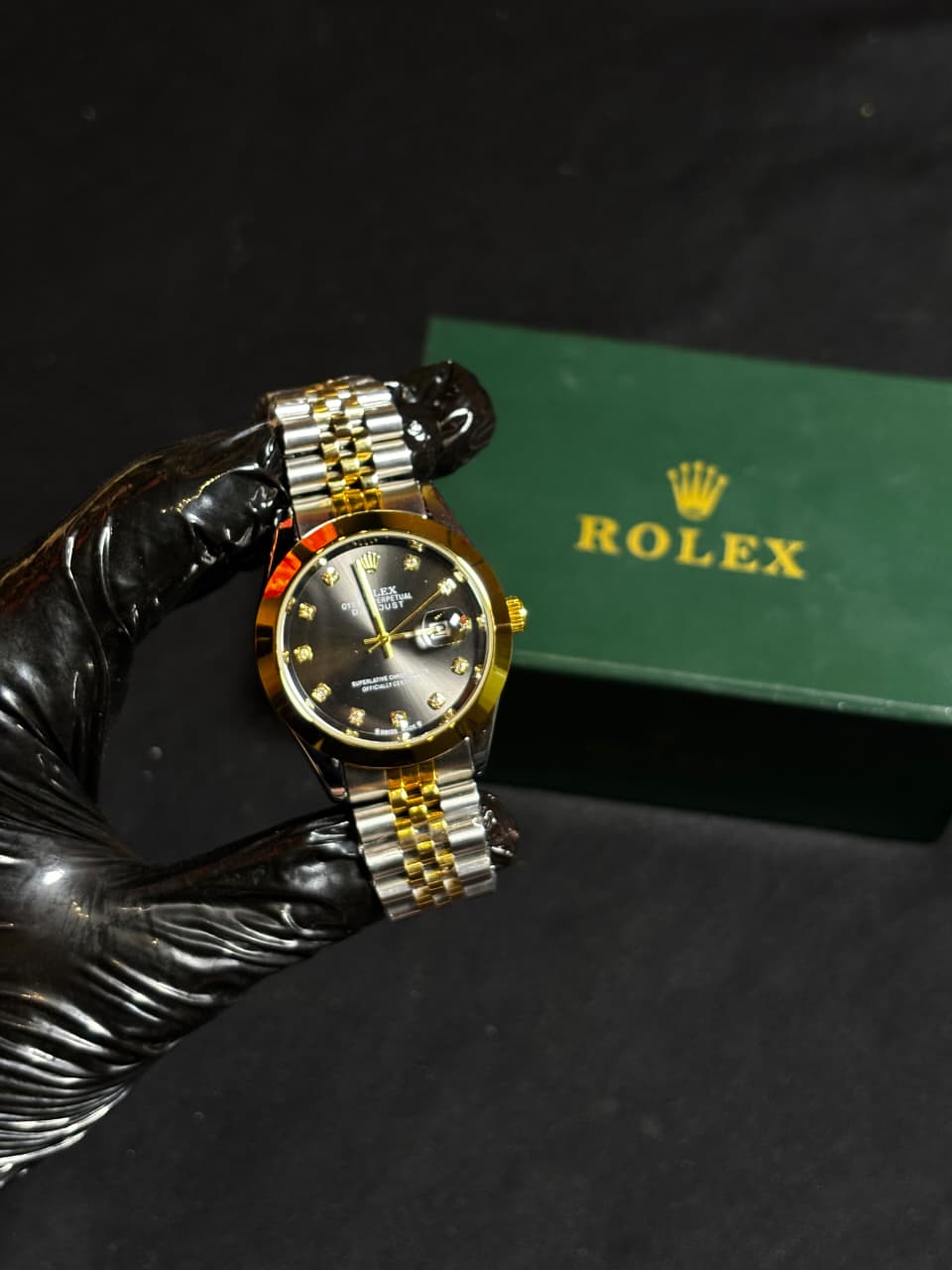 Rolex datejust Stainless steel Men's Watch - Black Dial